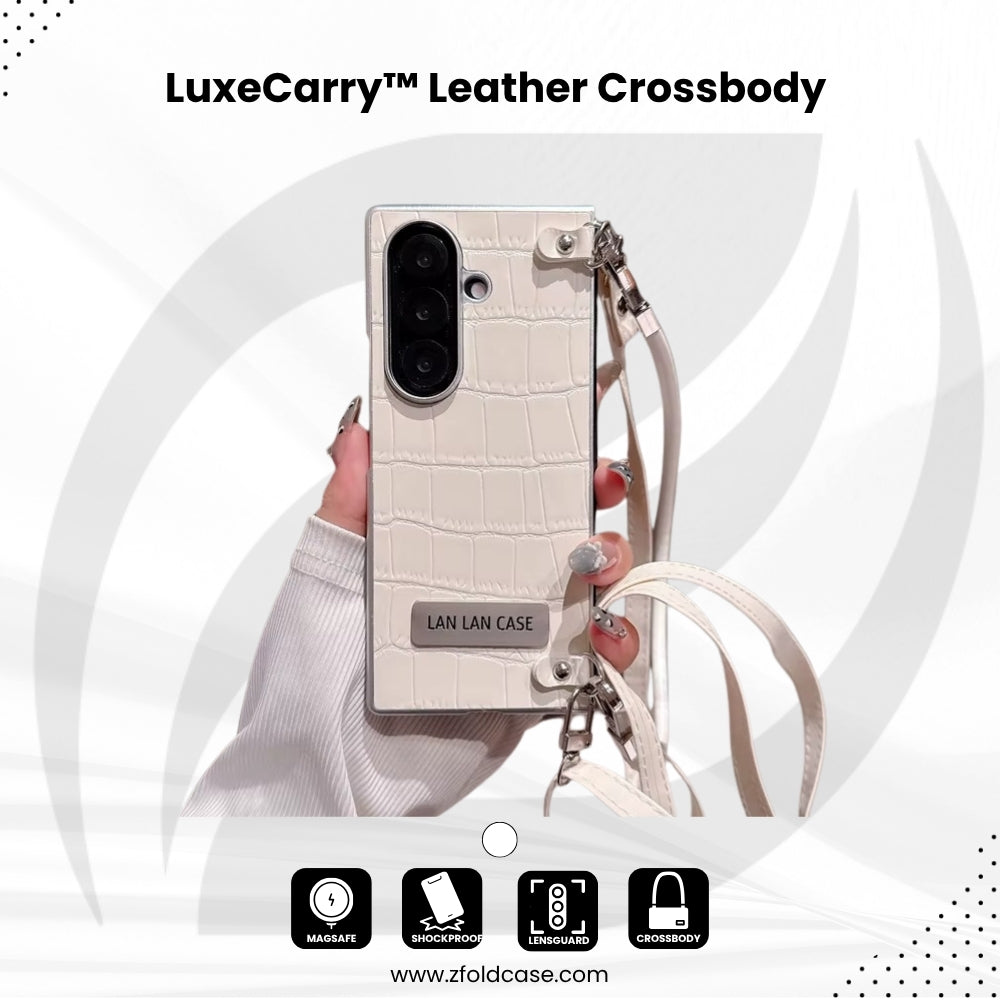 LuxeCarry™ Leather Crossbody Case for Samsung Z Fold Series