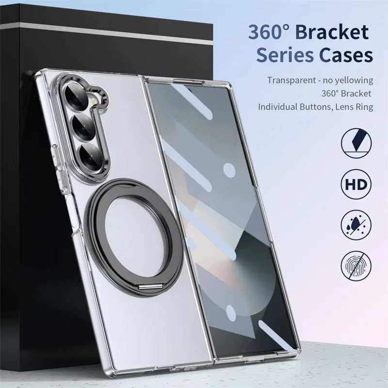 MagnoSpin Ultra-Slim – 360° Magnetic Stand Case with HD Screen Protector  Z Fold 7/6/5/4