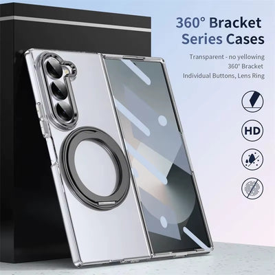 MagnoSpin Ultra-Slim – 360° Magnetic Stand Case with HD Screen Protector  Z Fold 7/6/5/4