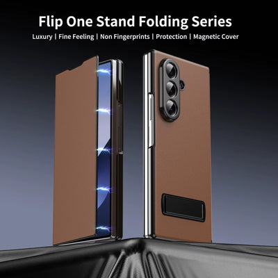 LuxEdge Fold 7,6,5,4– Ultra-Slim Leather Alloy Bracket Case