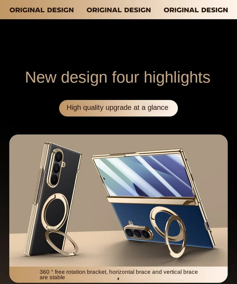 FlexAxis™ Leather MagStand Case for Samsung Galaxy Z Fold 7