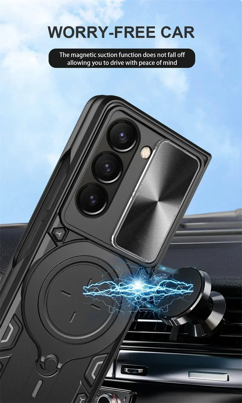 FlexiArmor Ring – Z Fold 7/6/5 360° Car Mount MagSafe Case