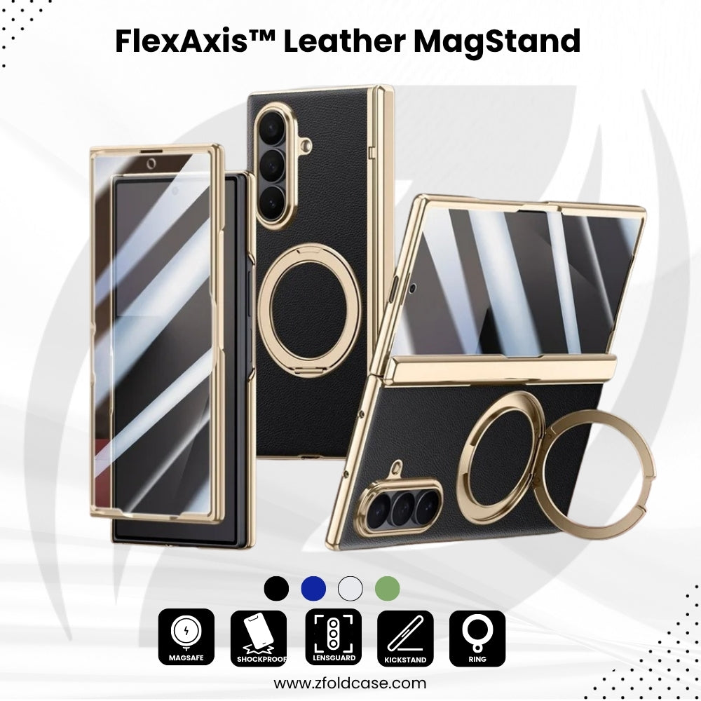 FlexAxis™ Leather MagStand Case for Samsung Galaxy Z Fold 7