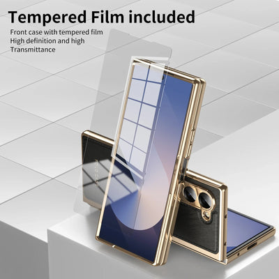 GoldenWeave Fold 7,6,5,4 Ultra-Slim Leather  Hinge & Screen Protection Case