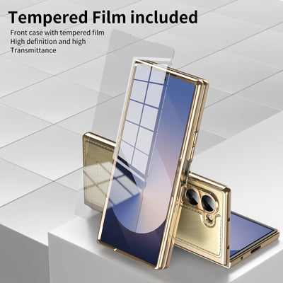 GoldFold Pro – Luxury Leather Z Fold Case with MagSafe & Hinge Protection