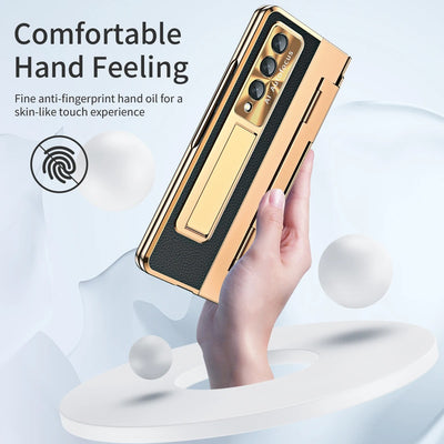 StarGlow Fold – Anti-Drop UV Gradient Case with Pen Slot