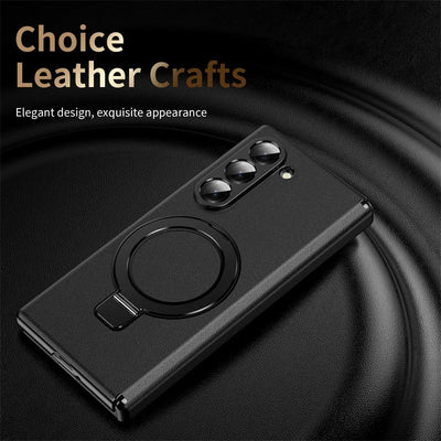 MagLeather Fold – Z Fold MagSafe Leather Case with Glass & Hinge Protection