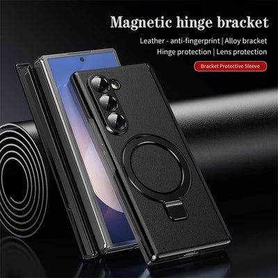 MagLeather Fold – Z Fold MagSafe Leather Case with Glass & Hinge Protection