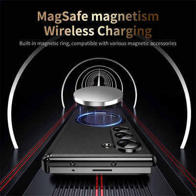 MagLeather Fold – Z Fold MagSafe Leather Case with Glass & Hinge Protection