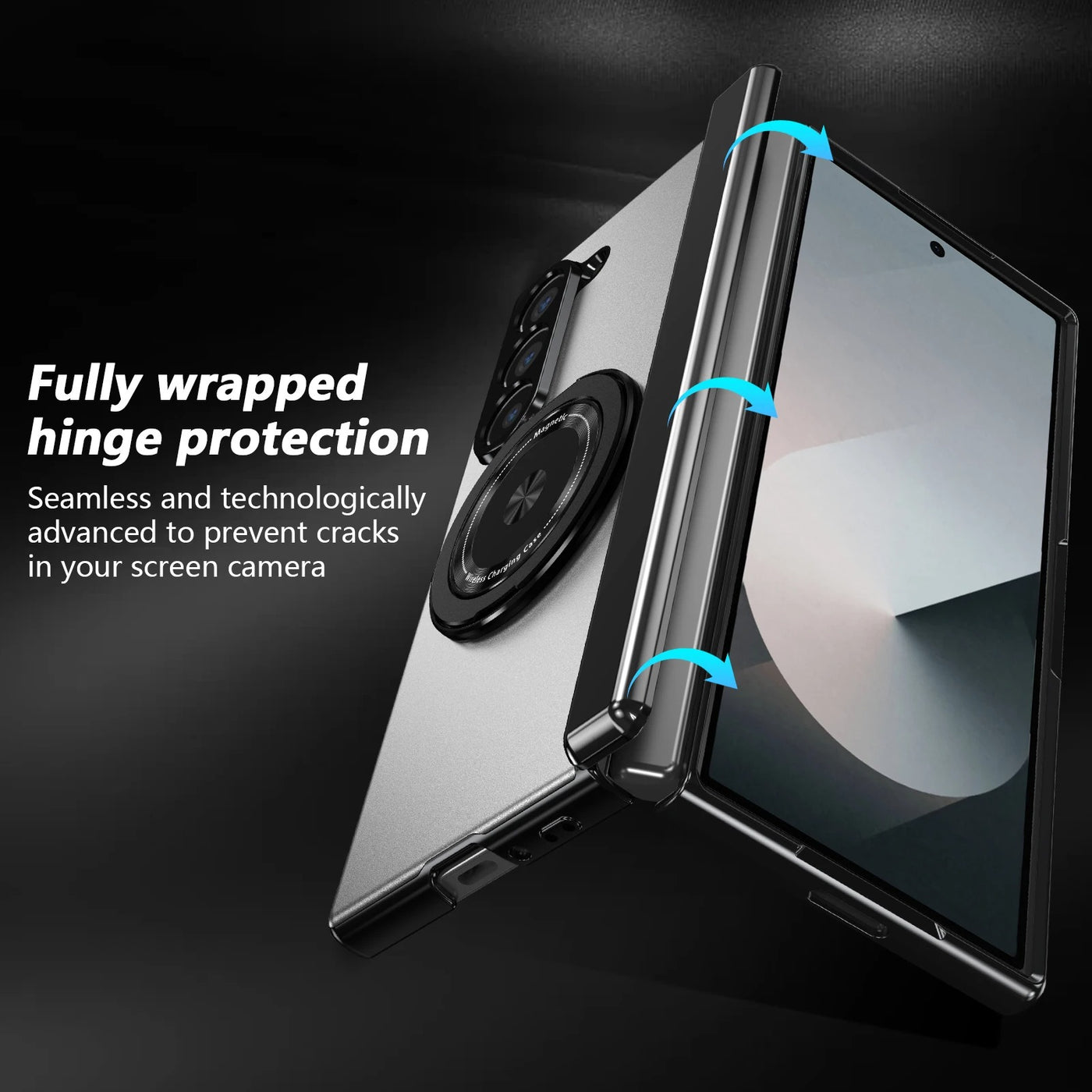 MagRing Fold – 360° Magnetic Ring Case with Full Hinge Protection