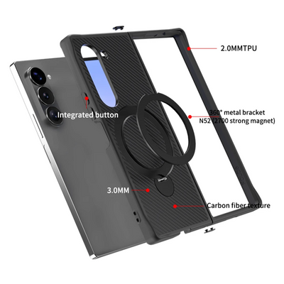 MagnoSpin Fold – Carbon Style Magnetic Ring Case for Z Fold Series