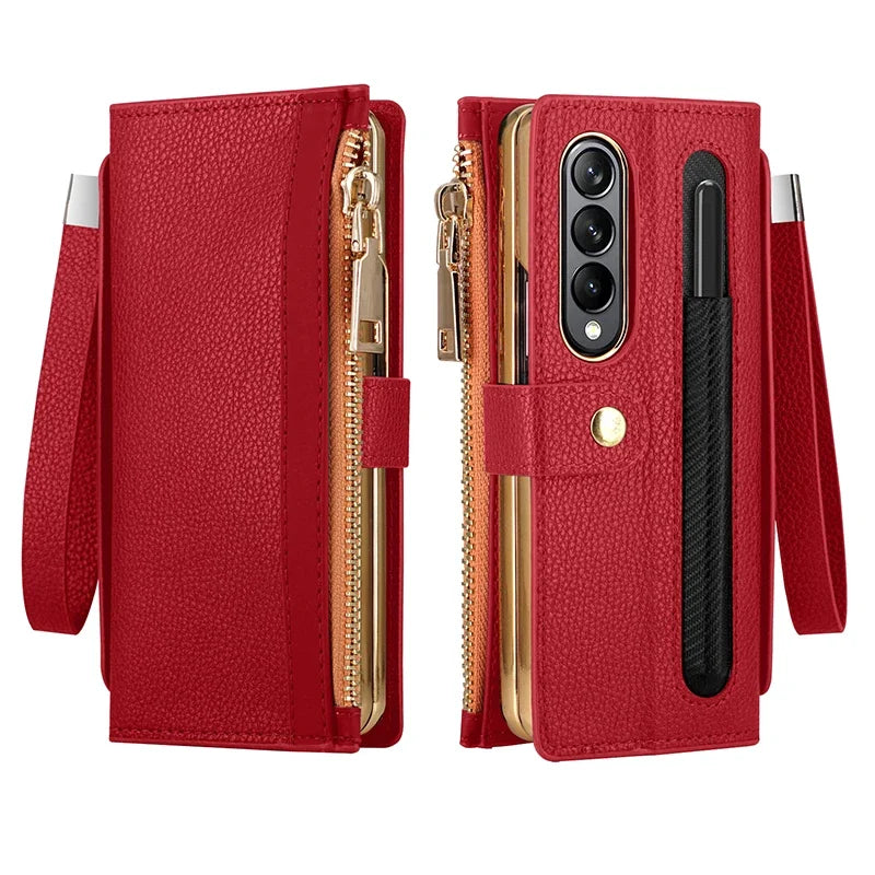 wallet pen cas z fold  red