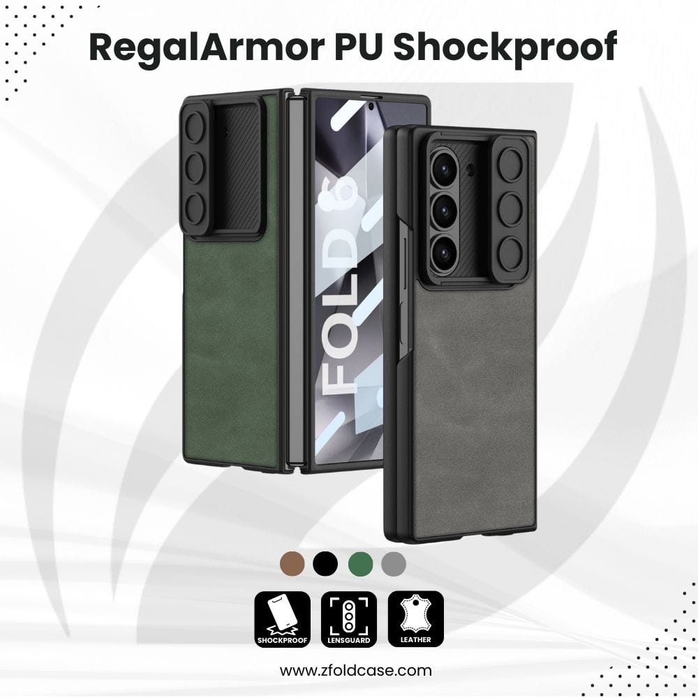 RegalArmor Z Fold 6 PU Leather Shockproof Case