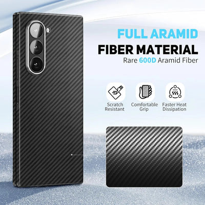 FeatherShield –  Z Fold 7, 6 Ultra-Slim Kevlar® Aramid Carbon MagSafe Case