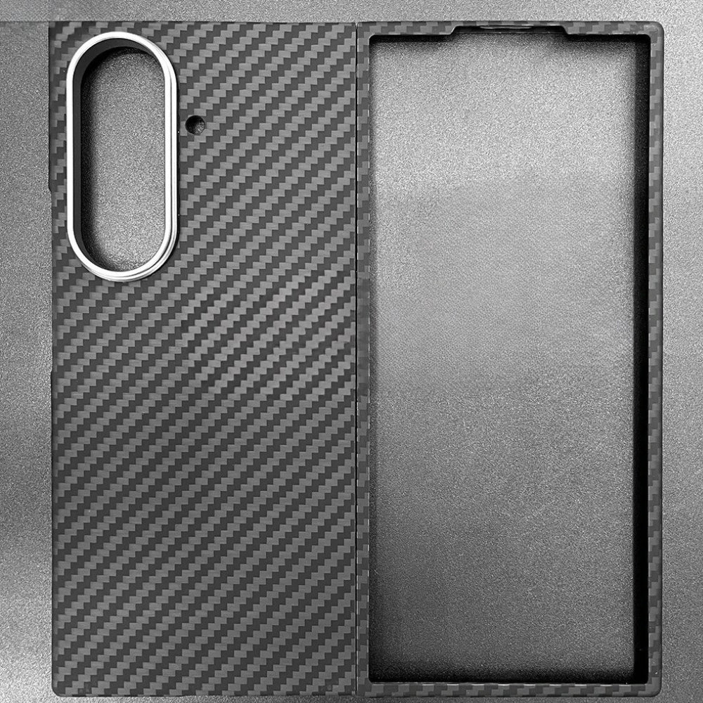 FeatherShield –  Z Fold 7, 6 Ultra-Slim Kevlar® Aramid Carbon MagSafe Case