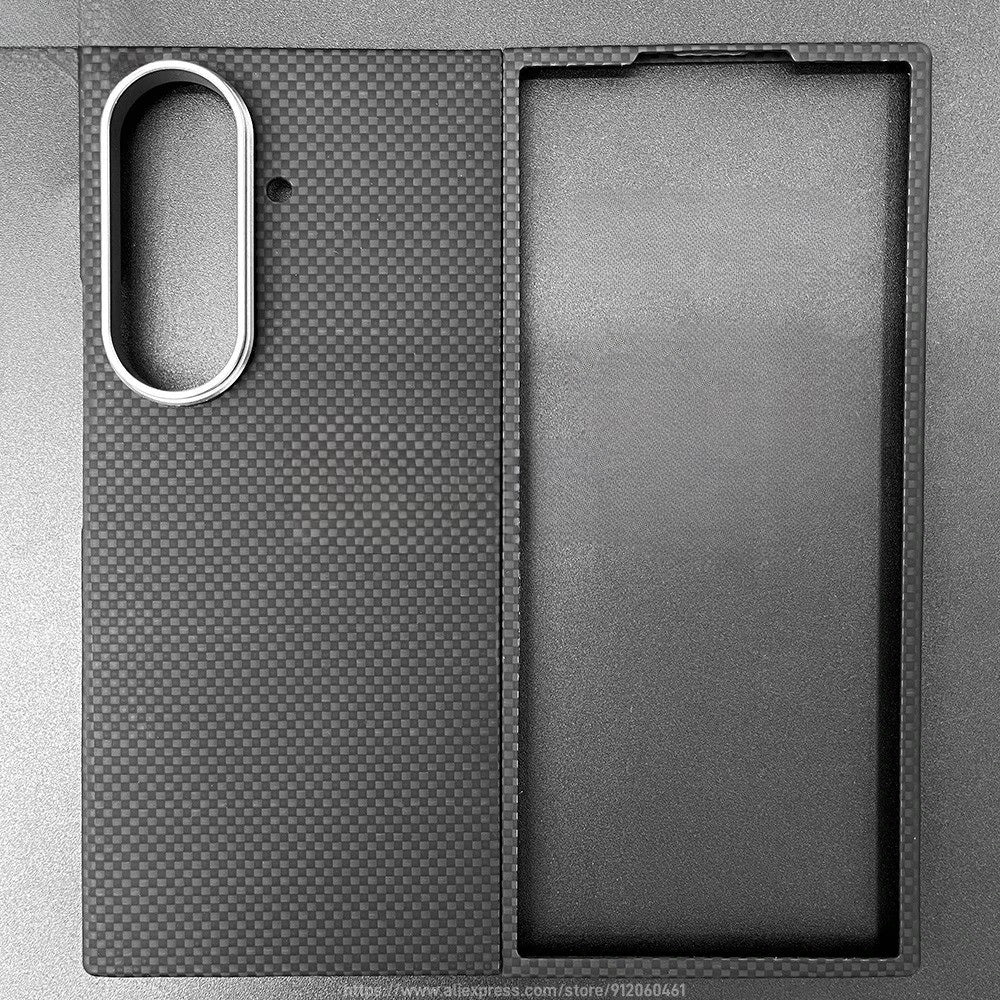 FeatherShield –  Z Fold 7, 6 Ultra-Slim Kevlar® Aramid Carbon MagSafe Case