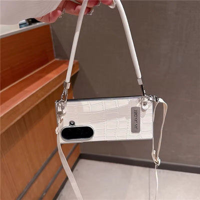LuxeCarry™ Leather Crossbody Case for Samsung Z Fold Series