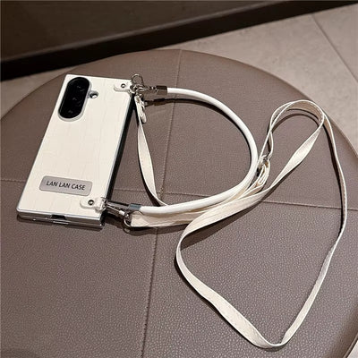 LuxeCarry™ Leather Crossbody Case for Samsung Z Fold Series