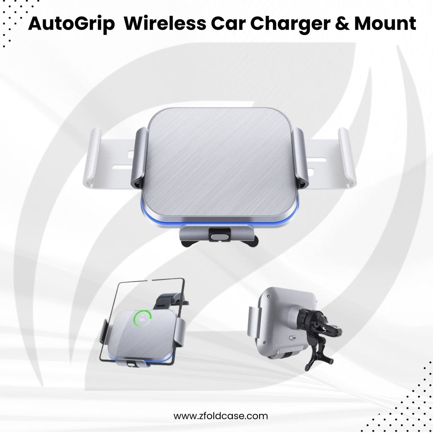 AutoGrip Z Fold Wireless Car Charger & Mount