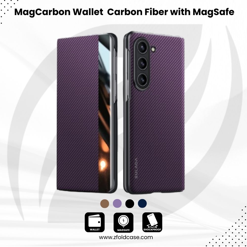 MagCarbon Wallet  Z Fold 6,5,4 - Carbon Fiber with MagSafe  Case