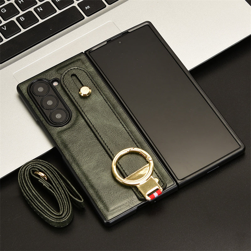 z fold case leather