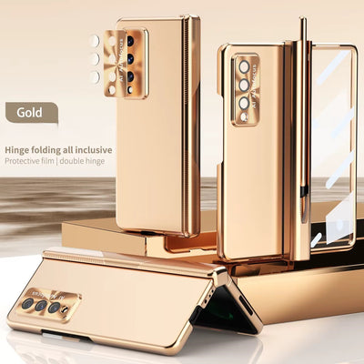 CrystalPen Fold – Transparent Magnetic Case with S Pen & Full Protection for Z Fold 6,5,4,3