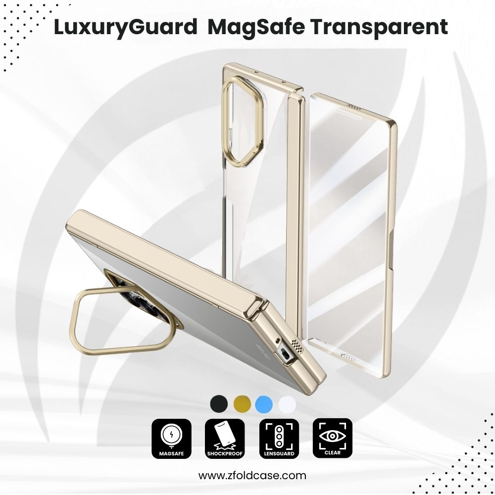 LuxuryGuard Z Fold 6 MagSafe Transparent Case