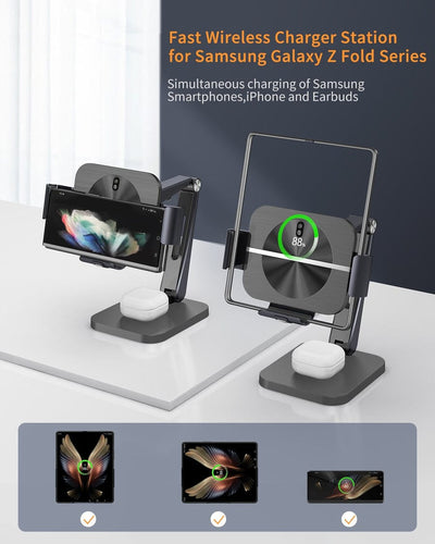 DualCharge Z Fold 6, 5, 4 Wireless Charger Stand