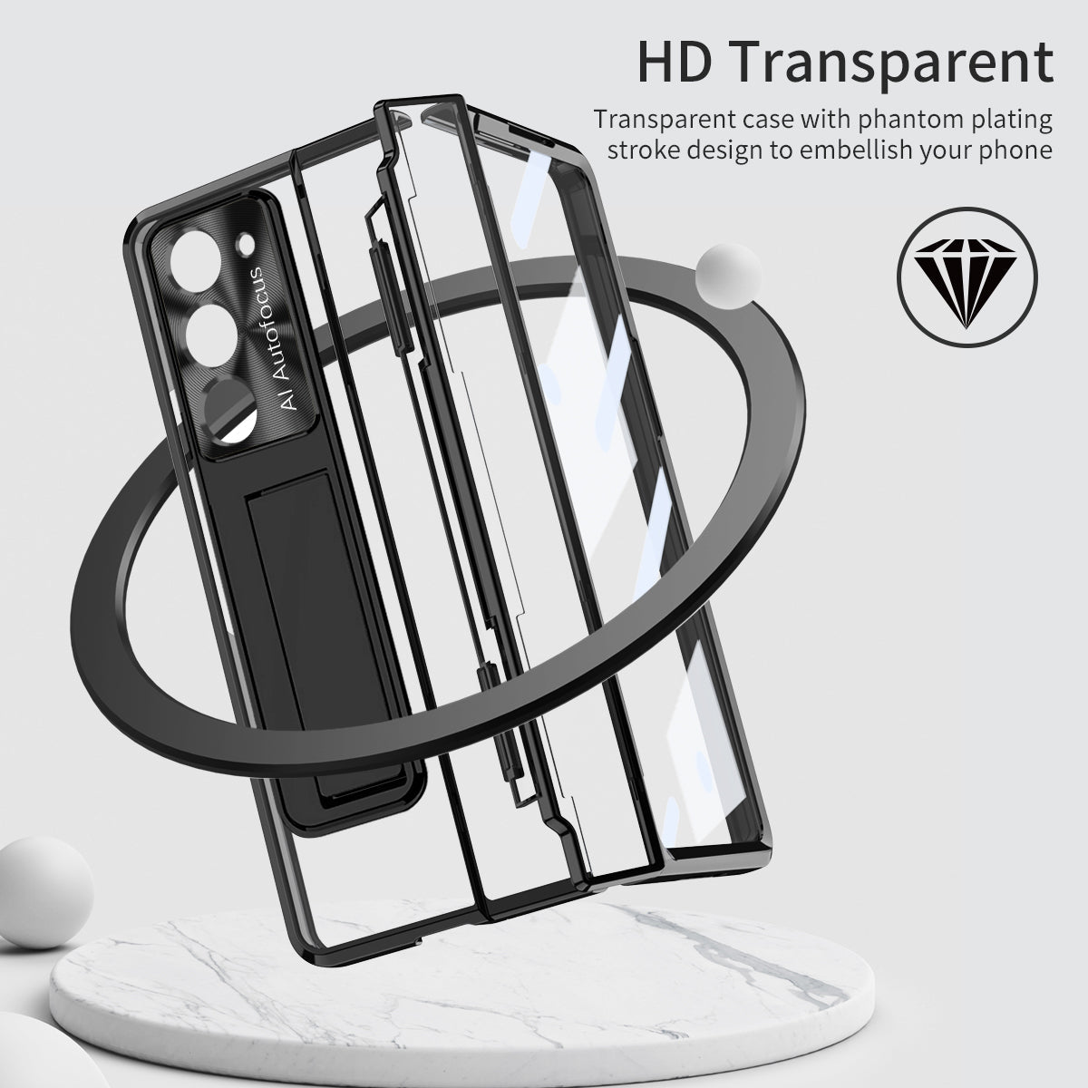 Z fold 6 transparent case