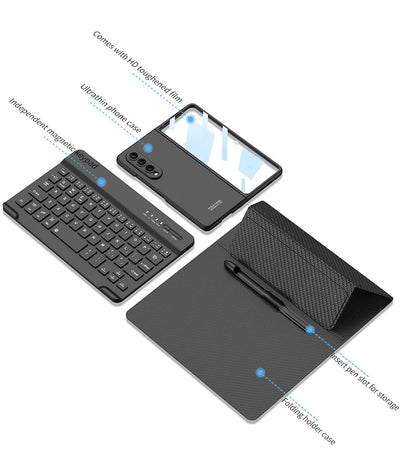 ProFlex 4-in-1 Ultra-Thin Case, Wireless Keyboard, Flip Stand Leather & Pen