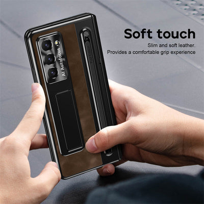 Leather Folding Stand Case Z Fold 6