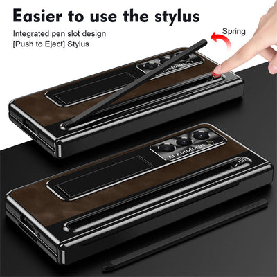 Leather Folding Stand Case Z Fold 6