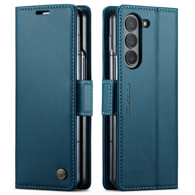 LuxaFold  Leather Z Fold 6, 5 Slim RFID Blocking Card Holder Case