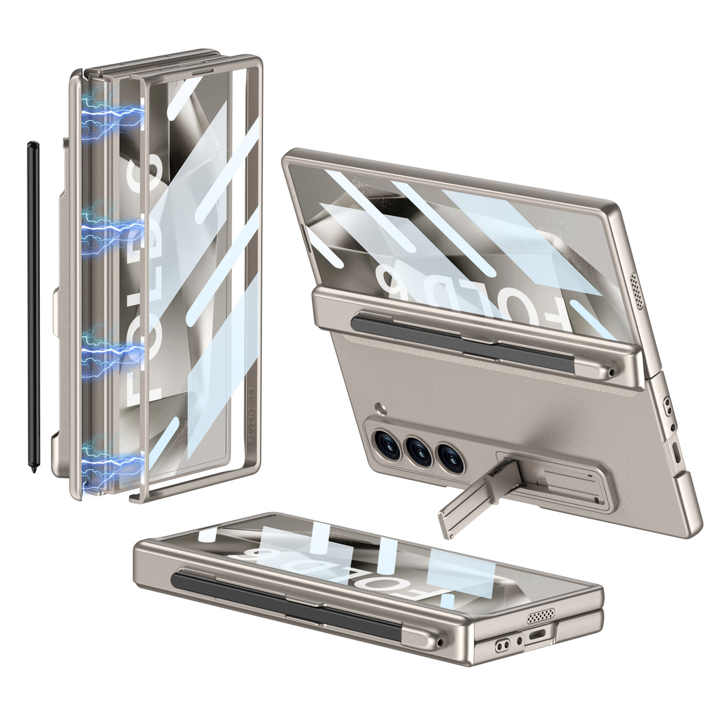MagCore Armor  Z Fold 6,5,4,3 Pen Holder & Hinge Shield Case