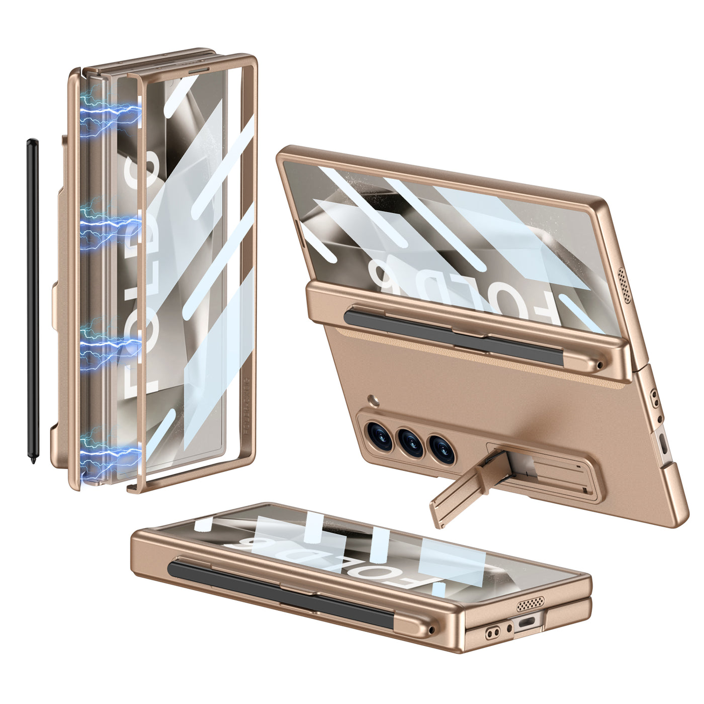 MagCore Armor  Z Fold 6,5,4,3 Pen Holder & Hinge Shield Case