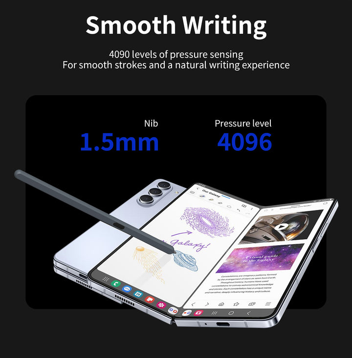 SlimTouch Electromagnetic S Pen with Adhesive Pen Slot for Z Fold