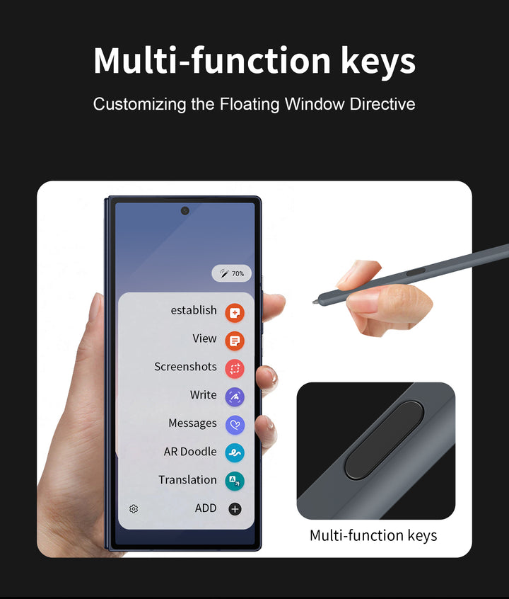 SlimTouch Electromagnetic S Pen with Adhesive Pen Slot for Z Fold