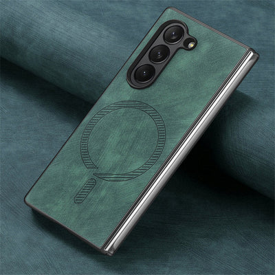 magnetic z fold case green