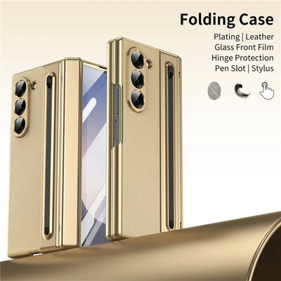 SlimPen Leather – Ultra-Slim Z Fold 7 S Pen Slot & Screen Protection Case