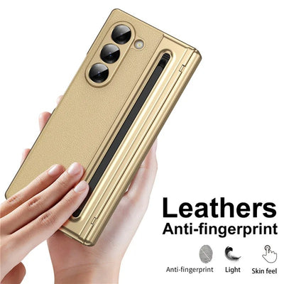 SlimPen Leather – Ultra-Slim Z Fold 7 S Pen Slot & Screen Protection Case