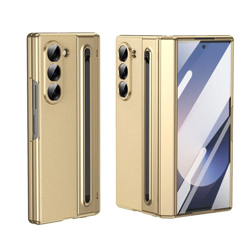 SlimPen Leather – Ultra-Slim Z Fold 7 S Pen Slot & Screen Protection Case