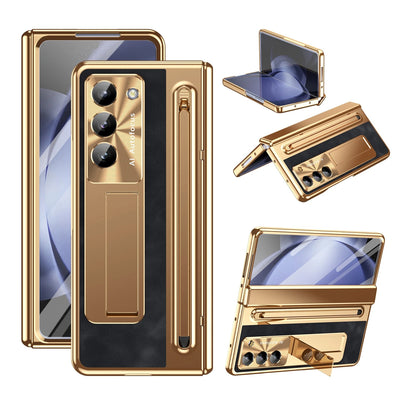 StarGlow Fold – Anti-Drop UV Gradient Case with Pen Slot