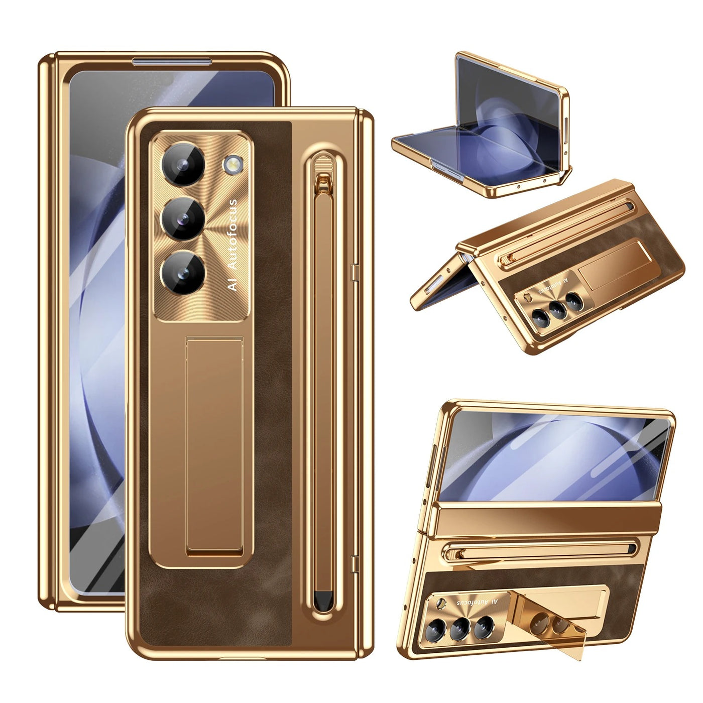 StarGlow Fold – Anti-Drop UV Gradient Case with Pen Slot