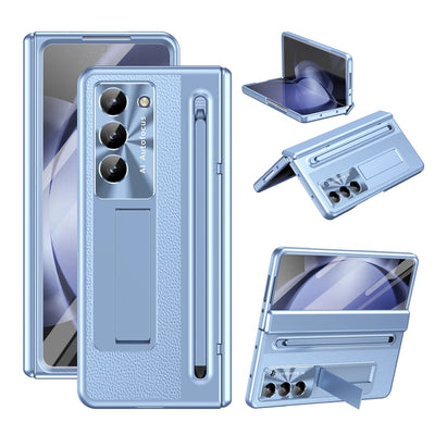 StarGlow Fold – Anti-Drop UV Gradient Case with Pen Slot