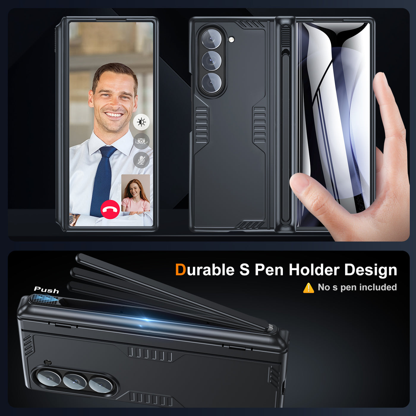 TitanShield Z Fold 6 Shockproof S Pen Case