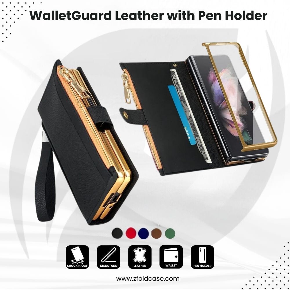 FlexiSecure Z Fold 6, 5, 4 RFID Blocking Wallet Case – Z Fold Case